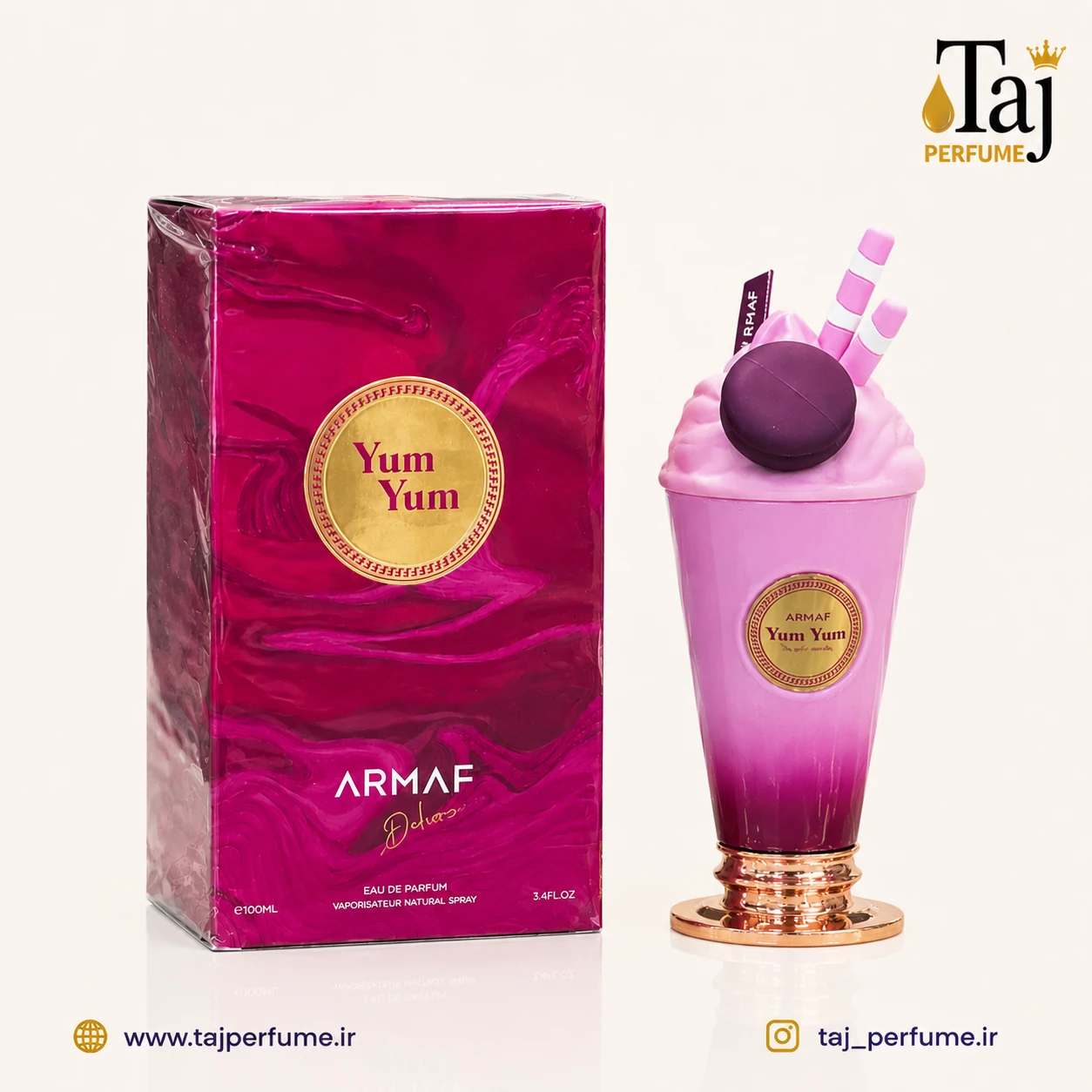 armaf-yum-yum-taj-studio-final ادو پرفیوم زنانه ARMAF Yum Yum Delights حجم 100 میلی لیتر